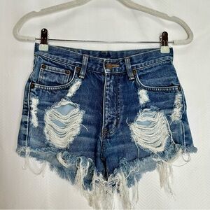 Edwin cutoff jean shorts denim distressed size 29